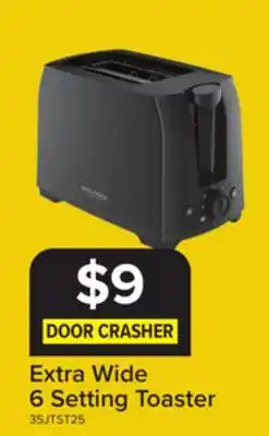 Leon's 2-Slice Extra Wide Slot Toaster - Black offer