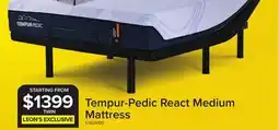 Leon's Tempur-Pedic React 2.0 Medium Twin Mattress 10 inches offer