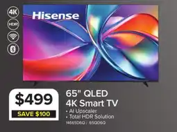 Leon's Hisense 65 4K Smart QLED TV - 65QD6QF offer