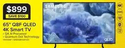 Leon's Samsung 65 4K Smart Q8F QLED TV - QN65Q8FAAFXZC offer