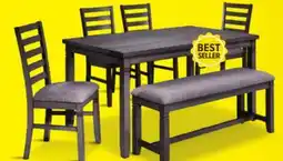 Leon's Breeze 6-Piece Dining Set - Dark Grey offer