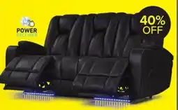 Leon's San Antonio Dual Power Reclining Sofa - Grey offer