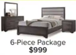 Leon's Sophie 6-Piece Queen Bedroom Package - Weathered Grey offer