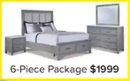 Leon's Silverstone 6 - Piece Queen Storage Bedroom Package - Mist Grey offer