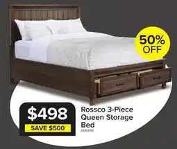 Leon's Rossco 3-Piece Queen Storage Bed - Rustic Oak offer