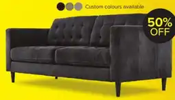 Leon's Anthena Polyester Sofa - Charcoal offer