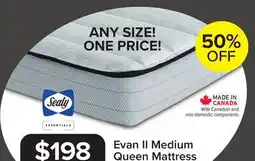 Leon's Sealy Essentials Evan II Medium Queen Mattress offer