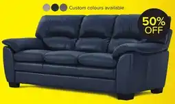 Leon's Kendrick Leather Sofa - Blue offer