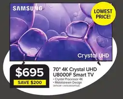 Leon's Samsung 70 4K CUHD Smart LED TV - UN70U7900FFXZC offer