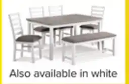 Leon's Breeze 6-Piece Dining Set - White, Grey offer