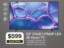 Leon's Samsung 65 4K CUHD Smart LED TV - UN65U7900FFXZC offer