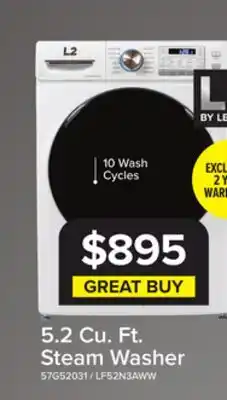 Leon's L2 White Front Load Washer (5.2 Cu. Ft) - LF52N3AWW offer