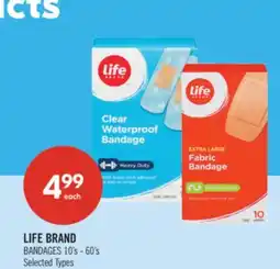 Shoppers Drug Mart LIFE BRAND BANDAGES offer
