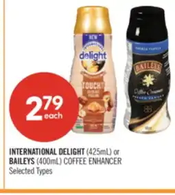 Shoppers Drug Mart INTERNATIONAL DELIGHT (425mL) or BAILEYS (400mL) COFFEE ENHANCER offer