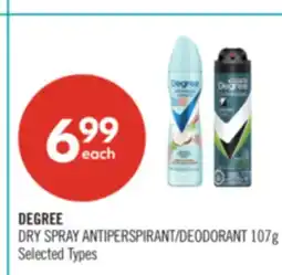 Shoppers Drug Mart DEGREE DRY SPRAY ANTIPERSPIRANT/DEODORANT offer