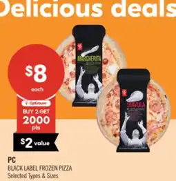 Shoppers Drug Mart PC BLACK LABEL FROZEN PIZZA offer