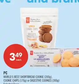 Shoppers Drug Mart PC WORLD'S BEST SHORTBREAD COOKIE (200g), COOKIE CHIPS (170g) or DIGESTIVE COOKIES (300g) offer