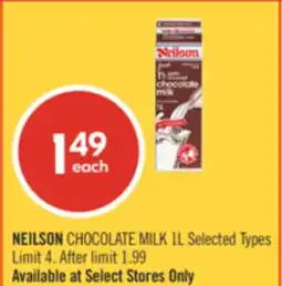 Shoppers Drug Mart NEILSON CHOCOLATE MILK offer