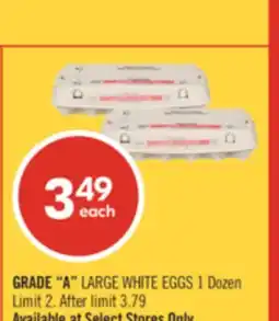 Shoppers Drug Mart GRADE A LARGE WHITE EGGS 1 Dozen offer