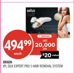 Shoppers Drug Mart BRAUN IPL SILK EXPERT PRO 5 HAIR REMOVAL SYSTEM offer