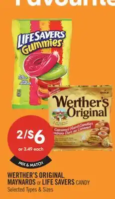 Shoppers Drug Mart WERTHER'S ORIGINAL MAYNARDS or LIFE SAVERS CANDY offer