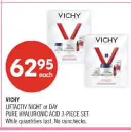 Shoppers Drug Mart VICHY LIFTACTIV NIGHT or DAY PURE HYALURONIC ACID 3-PIECE SET offer