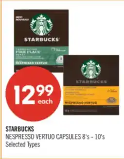 Shoppers Drug Mart STARBUCKS NESPRESSO VERTUO CAPSULES offer