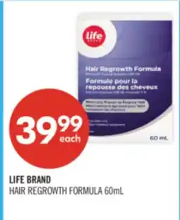 Shoppers Drug Mart LIFE BRAND HAIR REGROWTH FORMULA offer