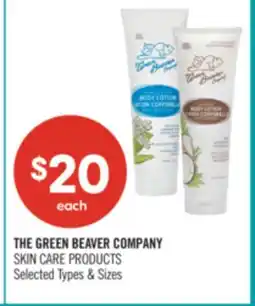 Shoppers Drug Mart THE GREEN BEAVER COMPANY SKIN CARE PRODUCTS offer
