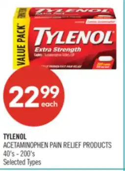 Shoppers Drug Mart TYLENOL ACETAMINOPHEN PAIN RELIEF PRODUCTS offer