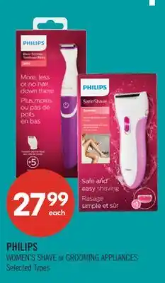 Shoppers Drug Mart PHILIPS WOMEN'S SHAVE or GROOMING APPLIANCES offer