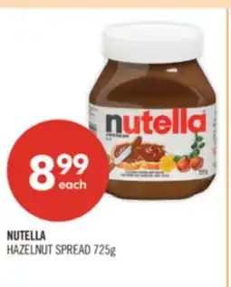 Shoppers Drug Mart NUTELLA HAZELNUT SPREAD 725g offer