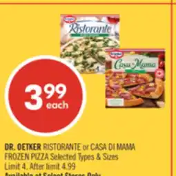 Shoppers Drug Mart DR. OETKER RISTORANTE or CASA DI MAMA FROZEN PIZZA offer