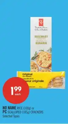 Shoppers Drug Mart NO NAME RICE (100g) or PC SCALLOPED (185g) CRACKERS offer
