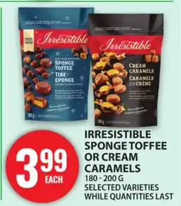Food Basics IRRESISTIBLE SPONGE TOFFEE OR CREAM CARAMELS offer
