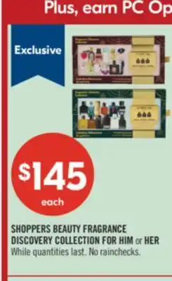 Shoppers Drug Mart SHOPPERS BEAUTY FRAGRANCE DISCOVERY COLLECTION FOR HIM or HER offer