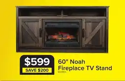 Leon's Noah 59.75 Fireplace TV Stand - Aged Oak offer