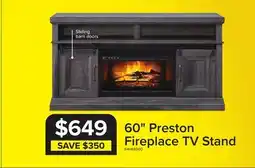 Leon's Preston 59.75 Fireplace TV Stand - Charcoal offer