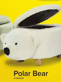 Leon's Polar Bear Storage Ottoman - White offer