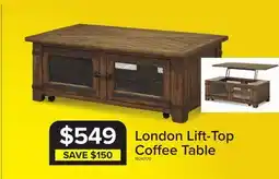 Leon's London 50 Lift-Top Coffee Table - Natural Pine offer