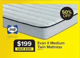 Leon's Sealy Essentials Evan II Medium Twin Mattress offer