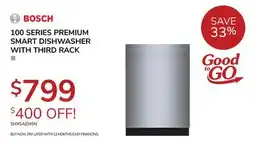 Goemans Appliances BOSCH 100 SERIES PREMIUM SMART DISHWASHER WITH THIRD RACK offer