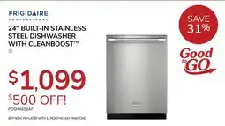 Goemans Appliances FRIGIDAIRE PROFESSIONAL 24 BUILT-IN STAINLESS STEEL DISHWASHER WITH CLEANBOOST offer