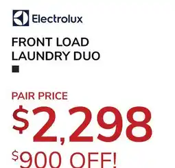 Goemans Appliances Electrolux FRONT LOAD LAUNDRY DUO offer
