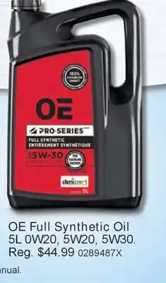 PartSource OE Full Synthetic Oil offer