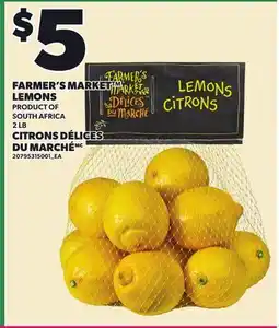 Independent City Market FARMER'S MARKET LEMONS, 2 LB offer