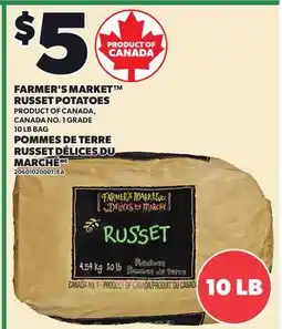 Independent City Market FARMER'S MARKET RUSSET POTATOES, 10 LB BAG offer