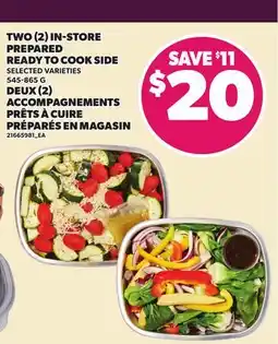 Independent City Market TWO (2) IN-STORE PREPARED READY TO COOK SIDE offer