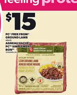Independent City Market PC FREE FROM GROUND LAMB, 454 G offer
