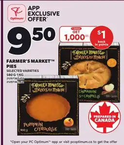 Independent City Market FARMER'S MARKET PIES, 580 G-1 KG offer